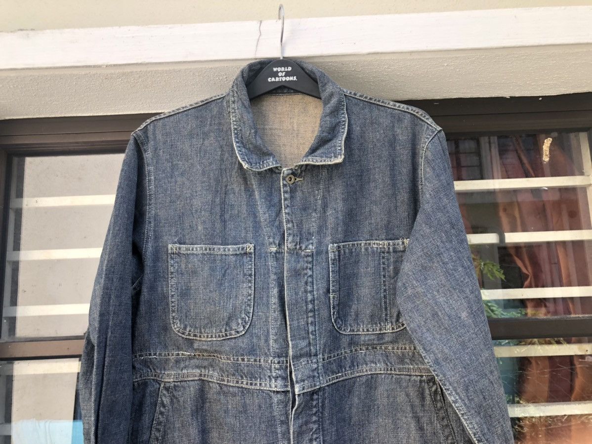Buzz Rickson's Inpaichthys Kerri Japan Patchwork Coverall Denim Jumpsuit Size US 34 / EU 50 - 2 Thumbnail