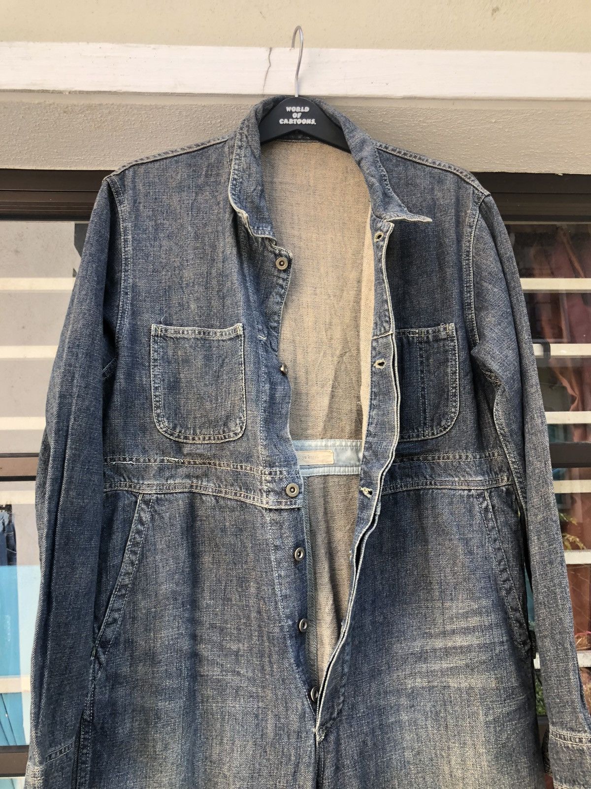 Buzz Rickson's Inpaichthys Kerri Japan Patchwork Coverall Denim Jumpsuit Size US 34 / EU 50 - 12 Thumbnail