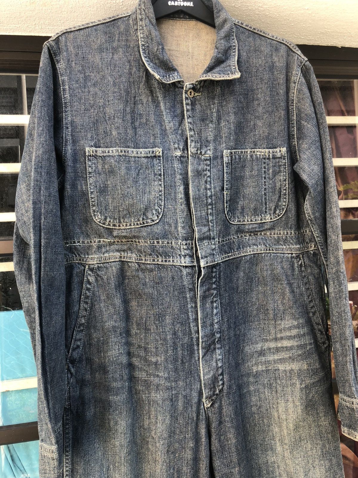 Buzz Rickson's Inpaichthys Kerri Japan Patchwork Coverall Denim Jumpsuit Size US 34 / EU 50 - 8 Thumbnail