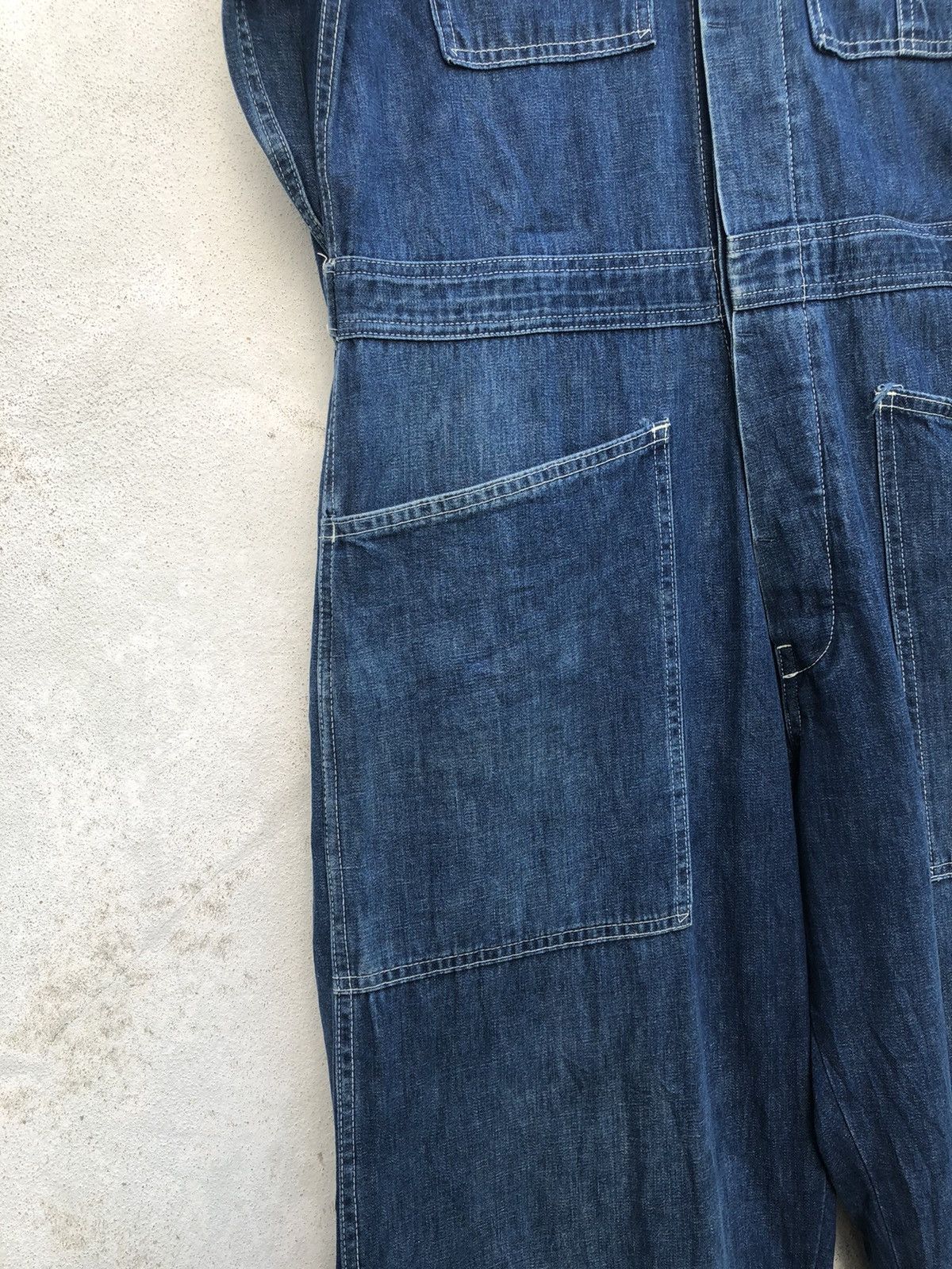 Big John Vintage Big John Japan Cargo Coverall Denim Jumpsuit Size US 34 / EU 50 - 8 Thumbnail