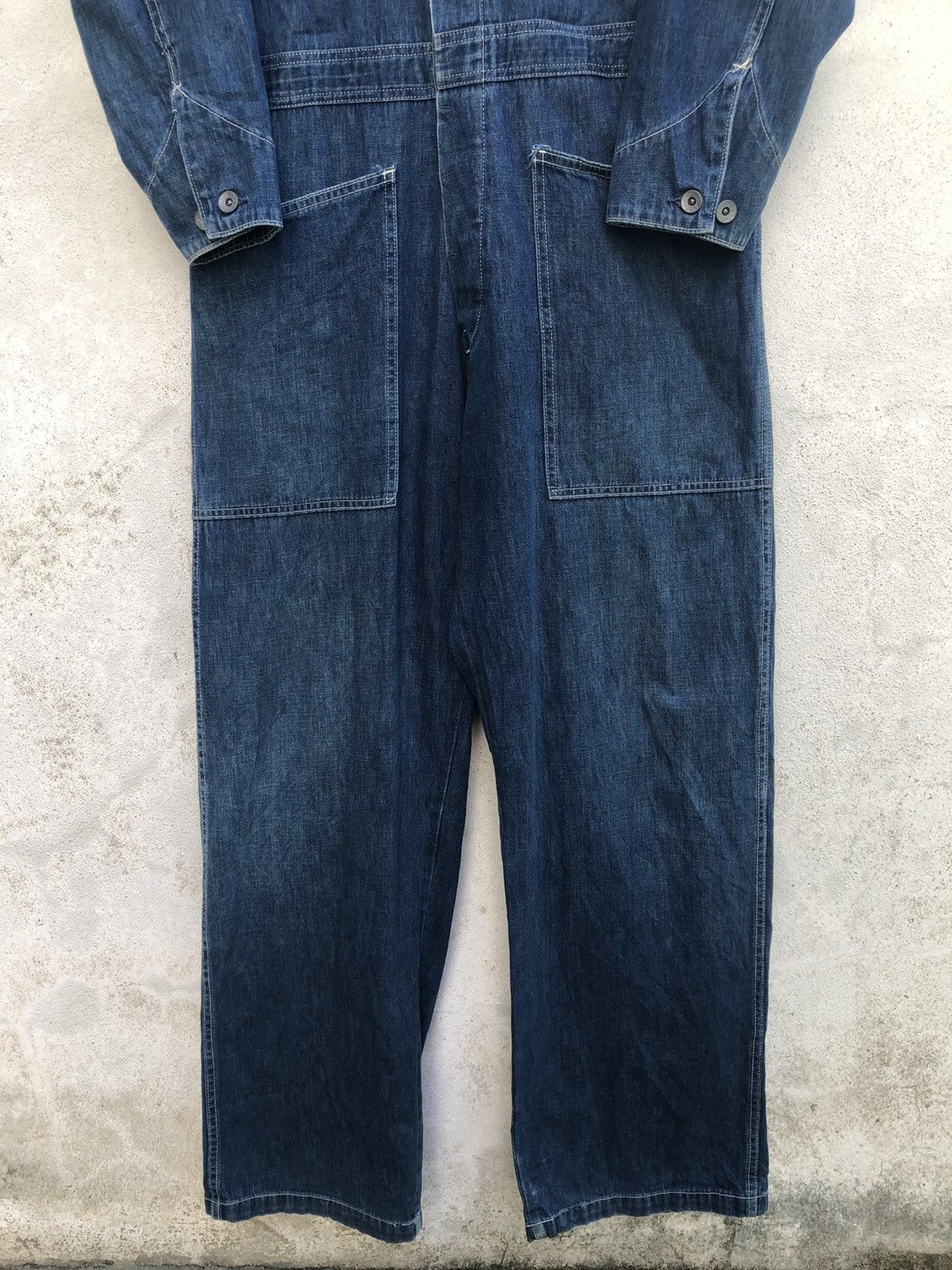 Big John Vintage Big John Japan Cargo Coverall Denim Jumpsuit Size US 34 / EU 50 - 5 Thumbnail