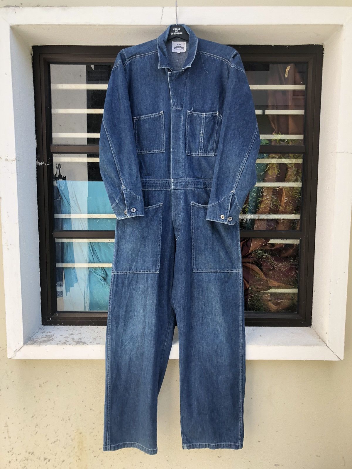Big John Vintage Big John Japan Cargo Coverall Denim Jumpsuit Size US 34 / EU 50 - 1 Thumbnail