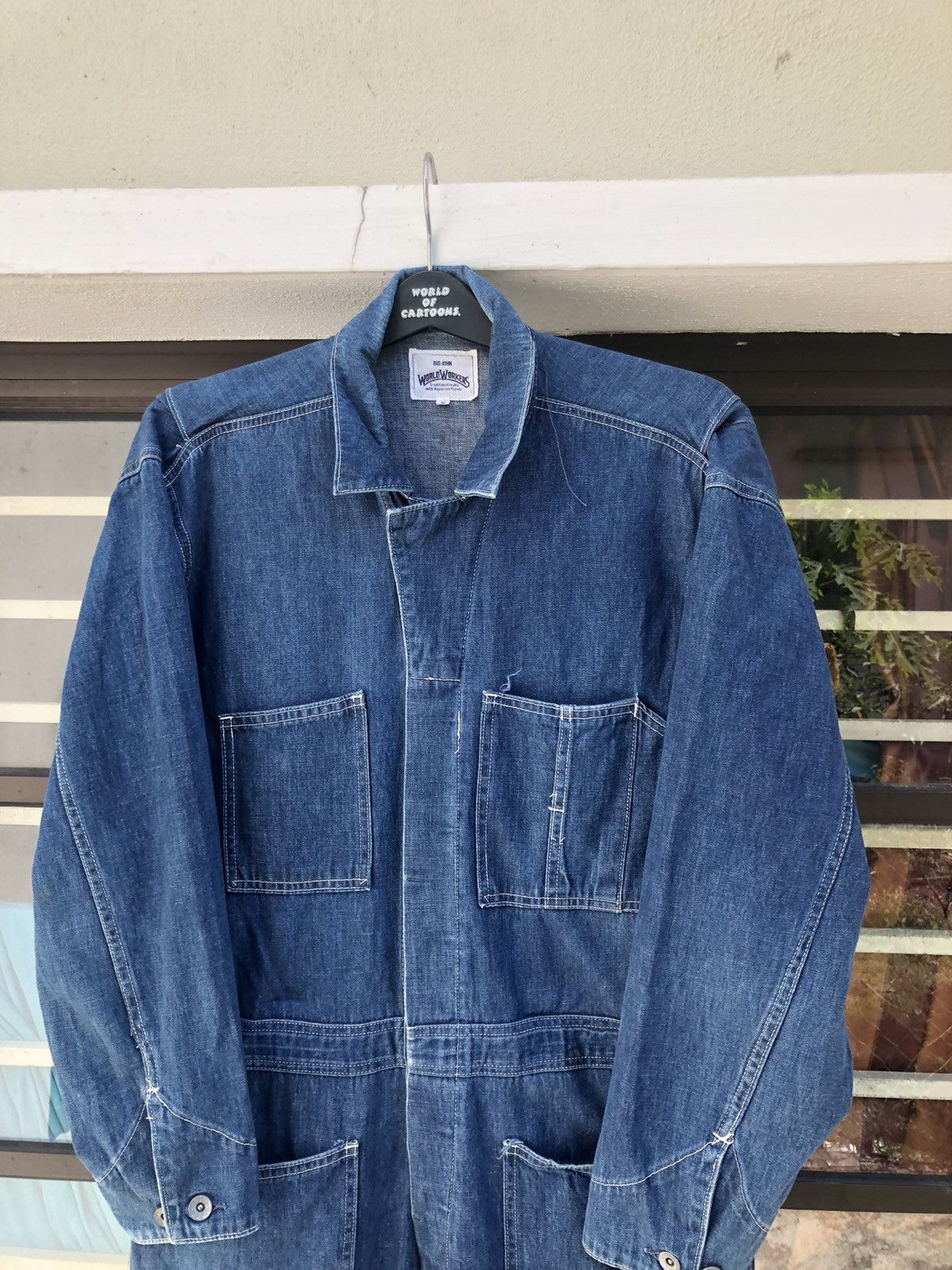 Big John Vintage Big John Japan Cargo Coverall Denim Jumpsuit Size US 34 / EU 50 - 2 Thumbnail