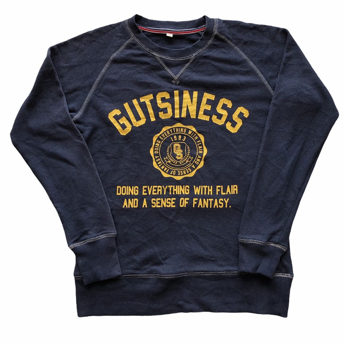 image of Vintage Sweatshirt Inspired Design 1940S Wwii in Dark Blue, Men's (Size XS)