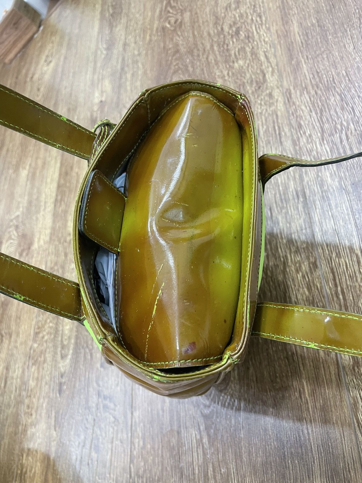 Gucci Auth vintage GUCCI Tote Green Patent Leather Shoulder Bag Size ONE SIZE - 21 Thumbnail