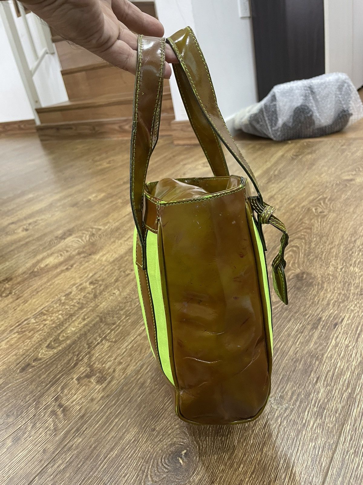 Gucci Auth vintage GUCCI Tote Green Patent Leather Shoulder Bag Size ONE SIZE - 19 Thumbnail