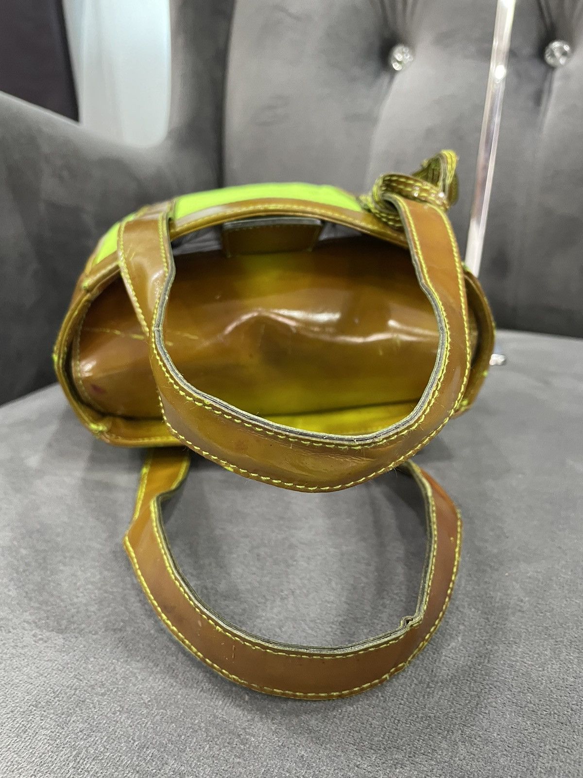 Gucci Auth vintage GUCCI Tote Green Patent Leather Shoulder Bag Size ONE SIZE - 12 Thumbnail