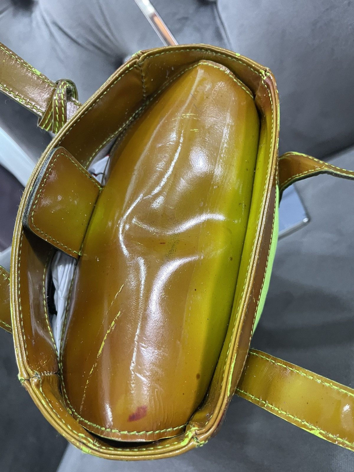 Gucci Auth vintage GUCCI Tote Green Patent Leather Shoulder Bag Size ONE SIZE - 13 Thumbnail