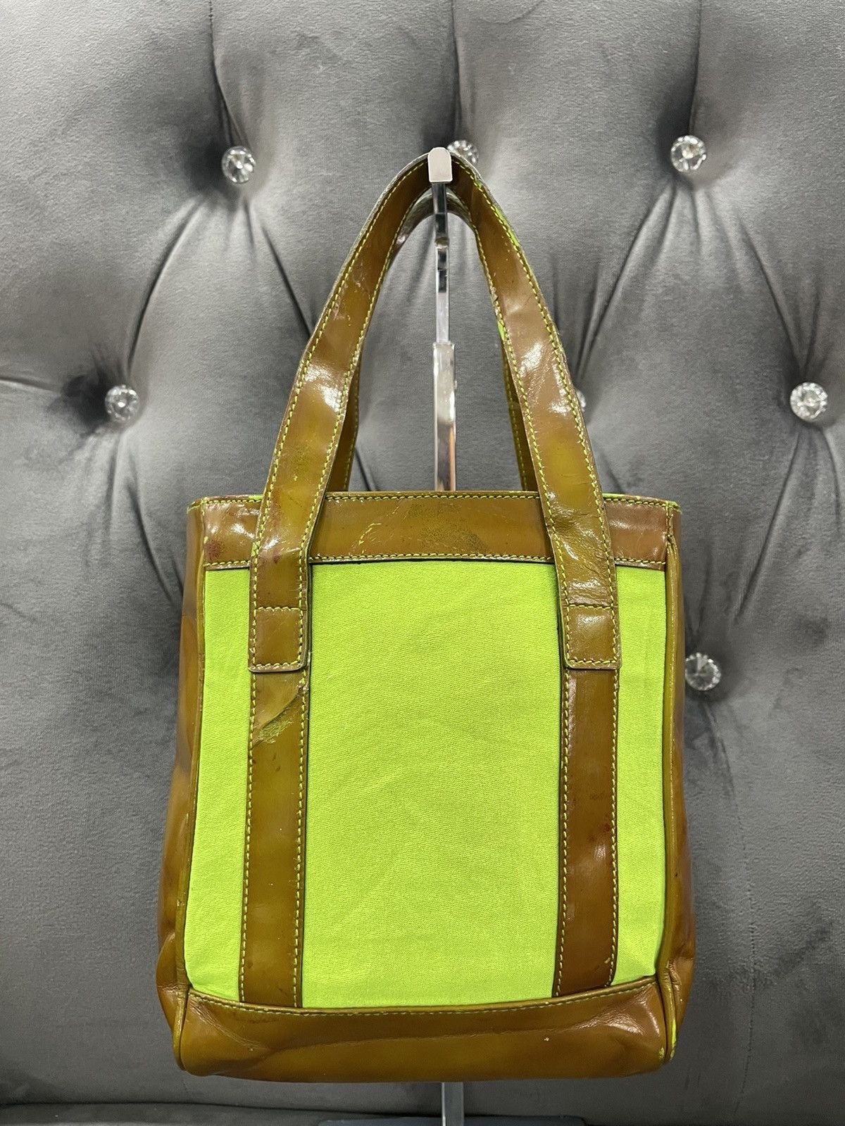 Gucci Auth vintage GUCCI Tote Green Patent Leather Shoulder Bag Size ONE SIZE - 2 Thumbnail
