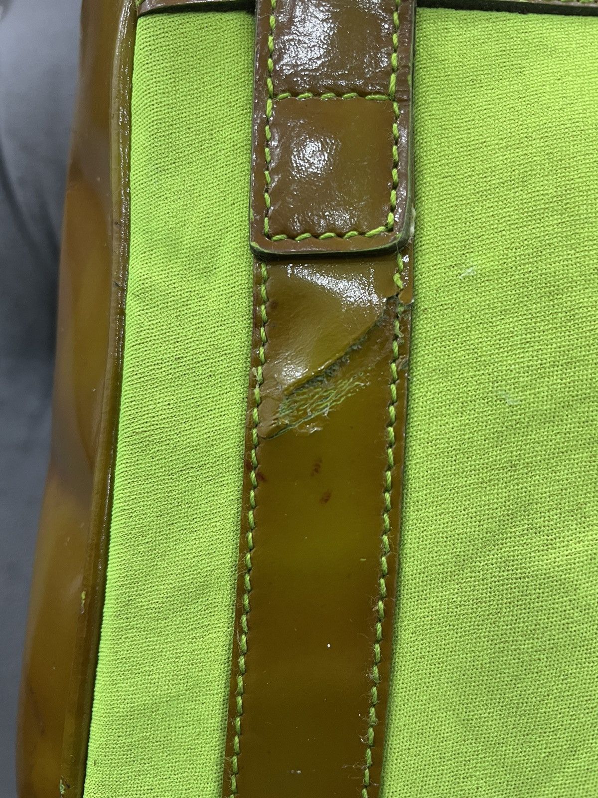 Gucci Auth vintage GUCCI Tote Green Patent Leather Shoulder Bag Size ONE SIZE - 14 Thumbnail