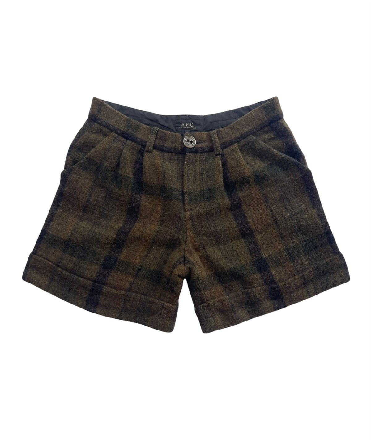 A.P.C. APC Wool Checkered Shorts Pants Size US 30 / EU 46 - 1 Thumbnail