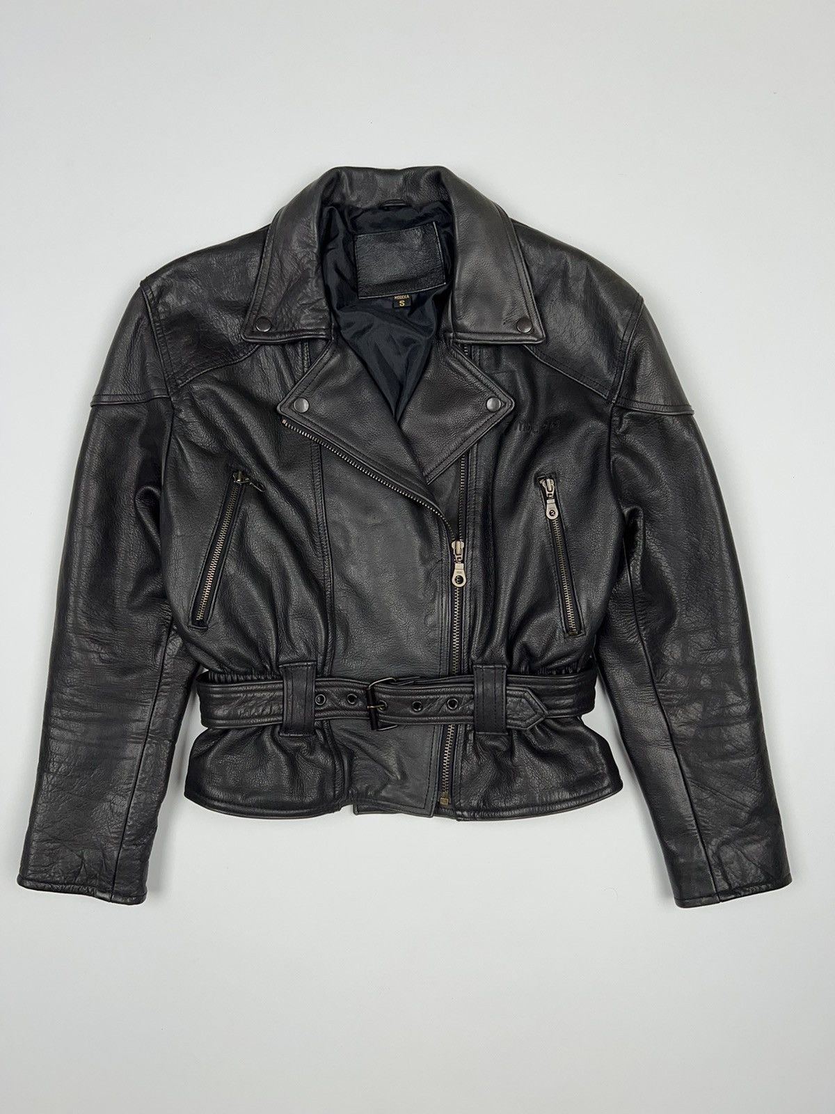 Modeka Leather Biker Jacket Moto Racing Vintage
