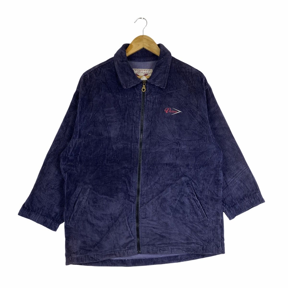 Vintage × Vision Streetwear Vintage VISION STREETWEAR Small Logo Coduroy Sweater Jacket Size US M / EU 48-50 / 2 - 1 Thumbnail
