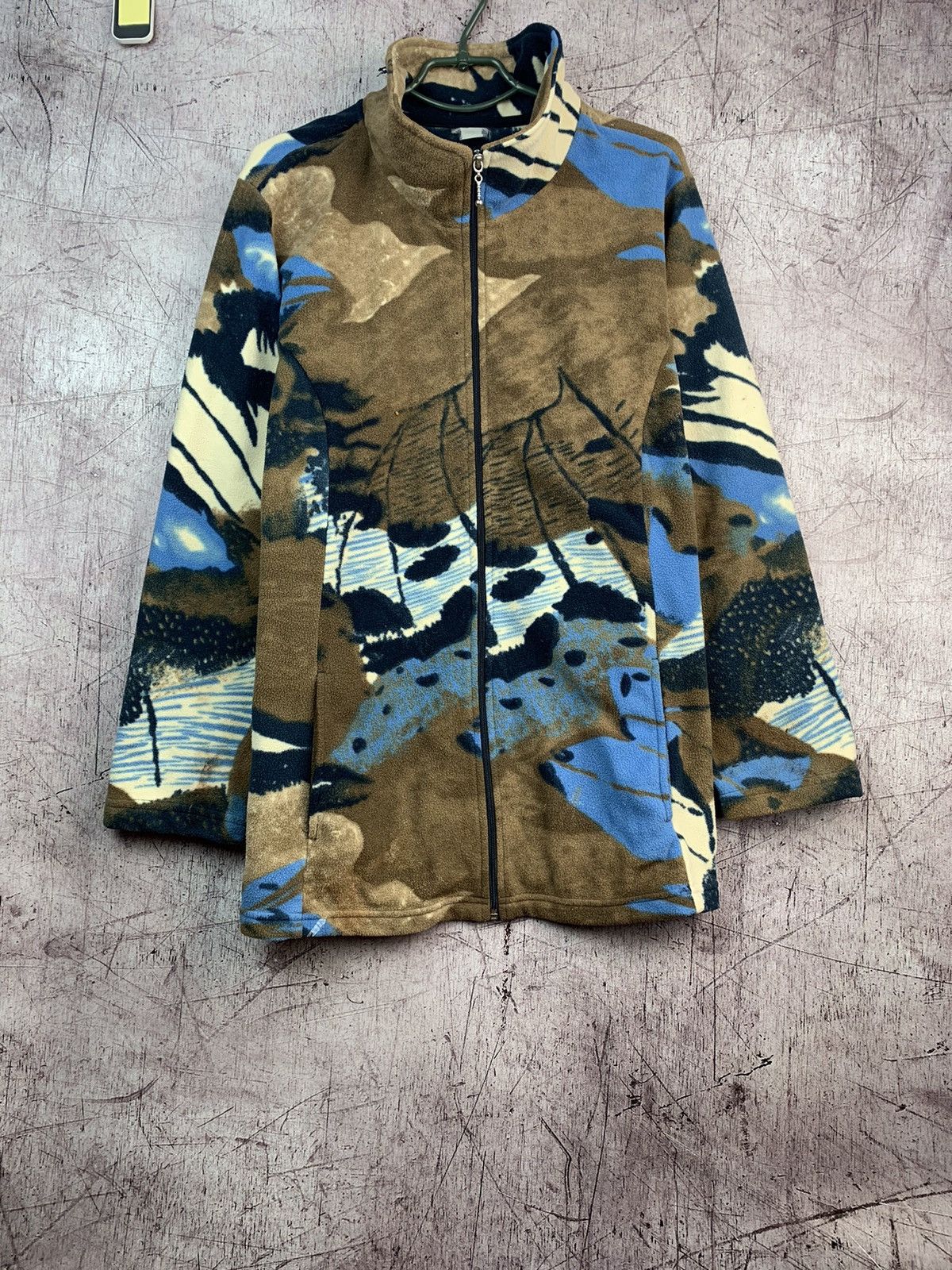 Vintage Vintage Printed Fleece Fleece Jacket Size US XL / EU 56 / 4 - 1 Thumbnail
