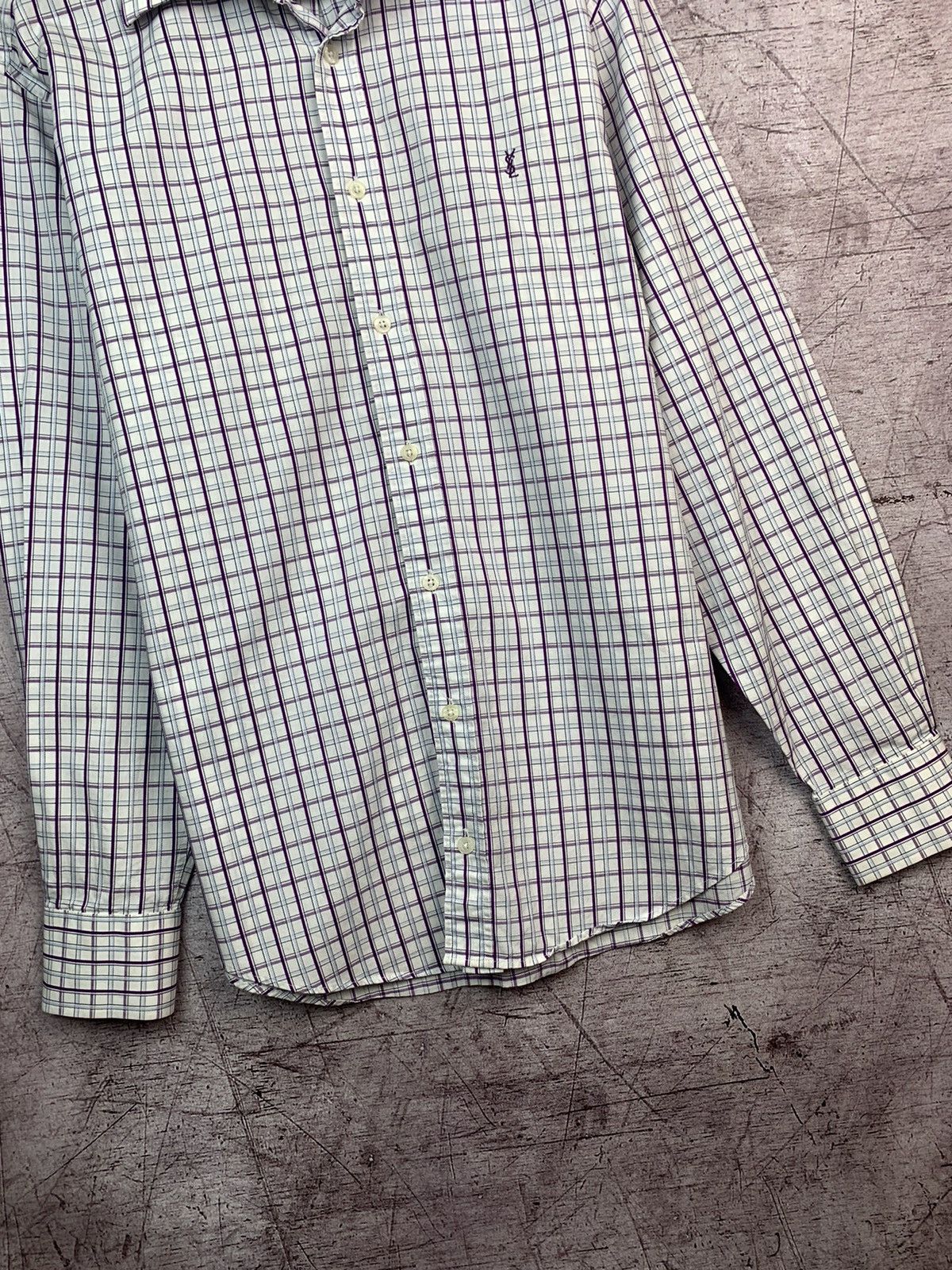 Yves Saint Laurent Yves Saint Laurent Vintage YSL Long Sleeve Shirt Size US M / EU 48-50 / 2 - 2 Thumbnail