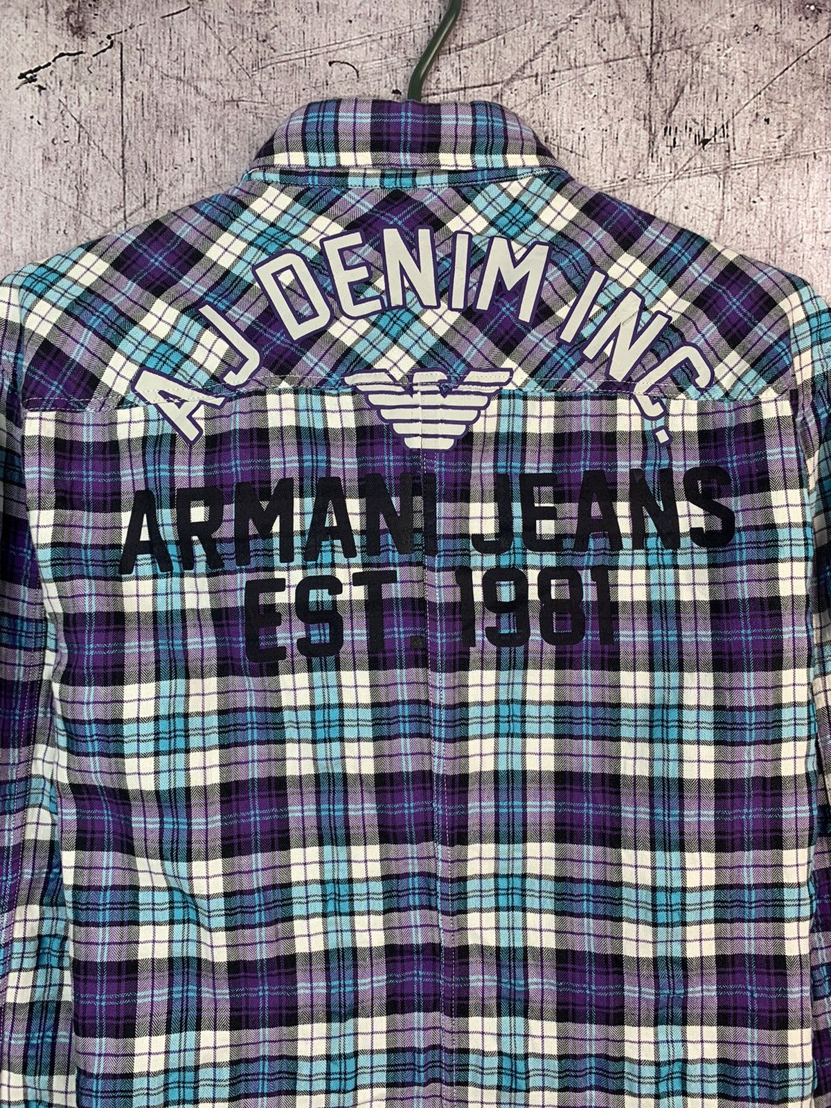 Armani Vintage Armani Jeans Logo Flannel Shirt Size US L / EU 52-54 / 3 - 6 Thumbnail