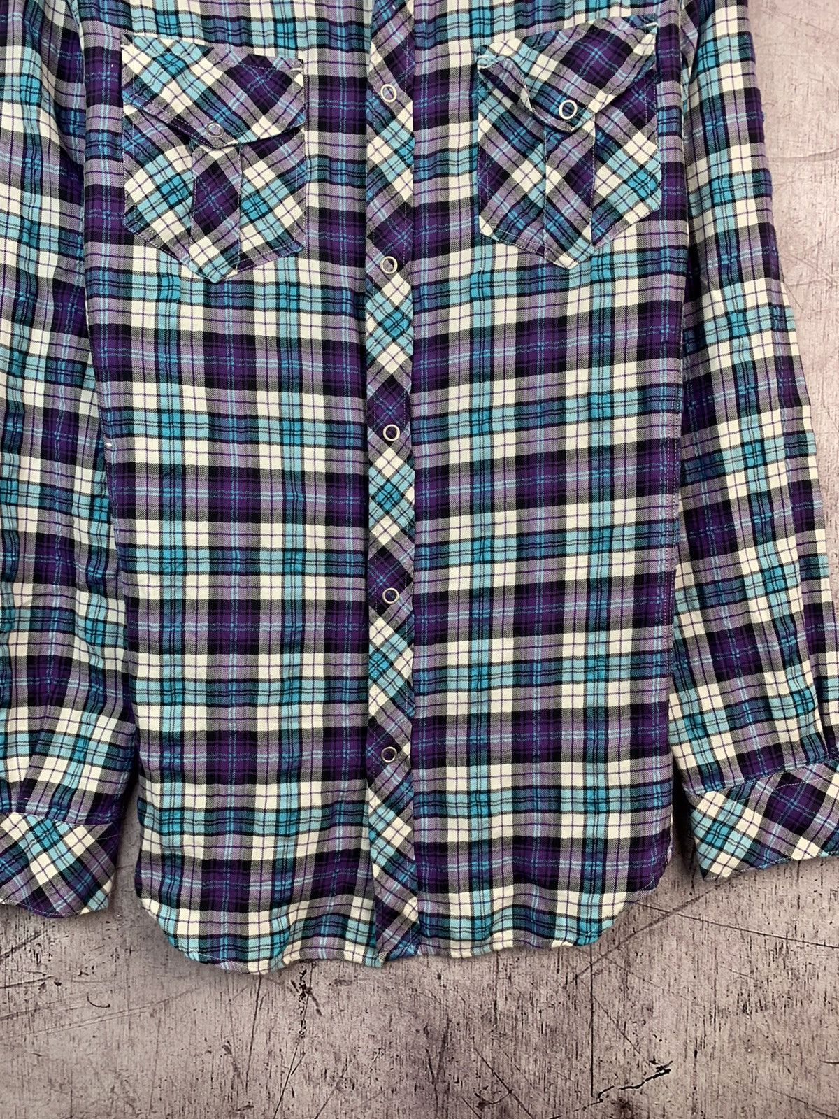 Armani Vintage Armani Jeans Logo Flannel Shirt Size US L / EU 52-54 / 3 - 4 Thumbnail