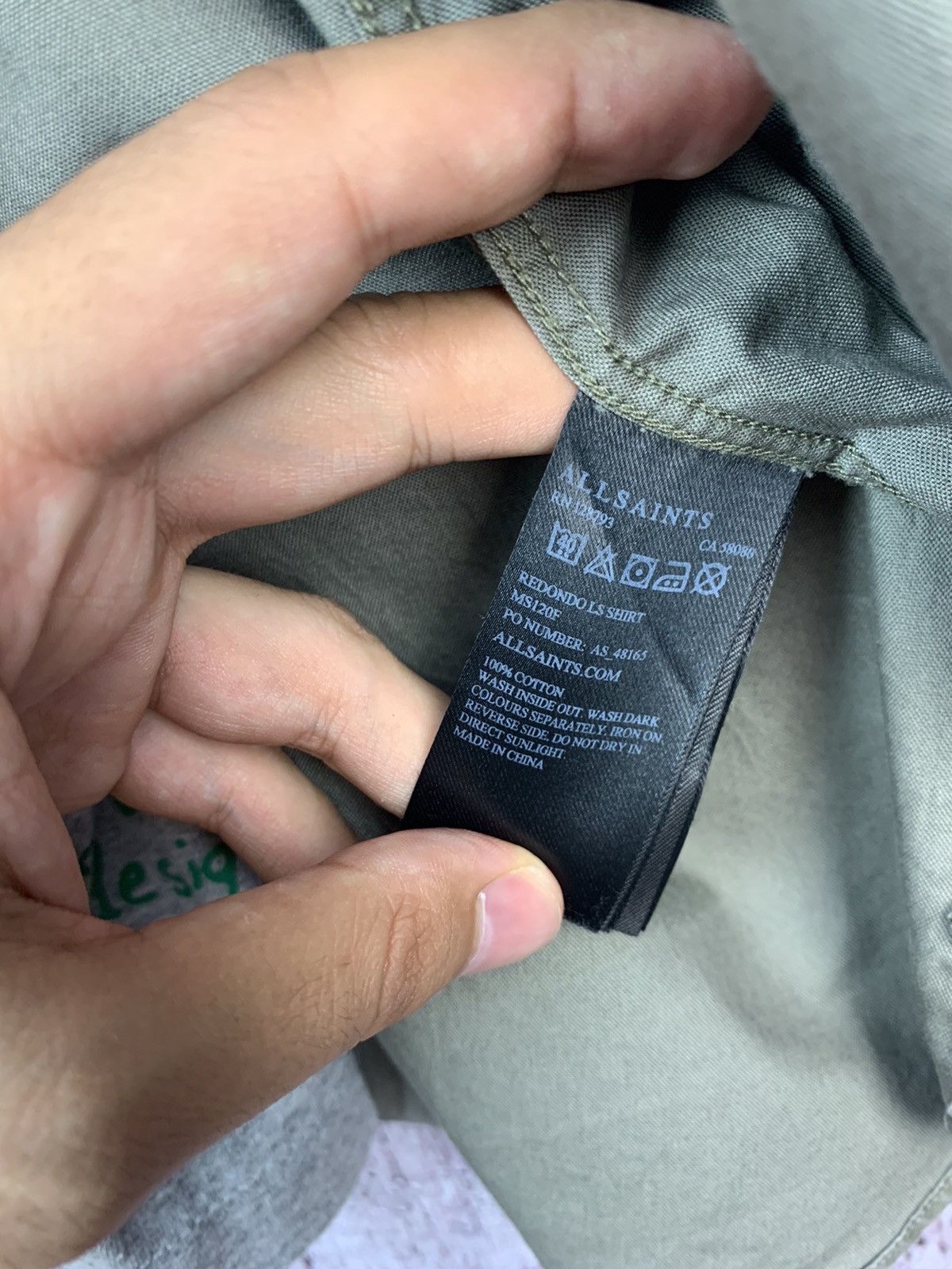 Allsaints × Flannel Allsaints Mens Flannel Redondo Long Sleeve Shirt Size US S / EU 44-46 / 1 - 5 Thumbnail