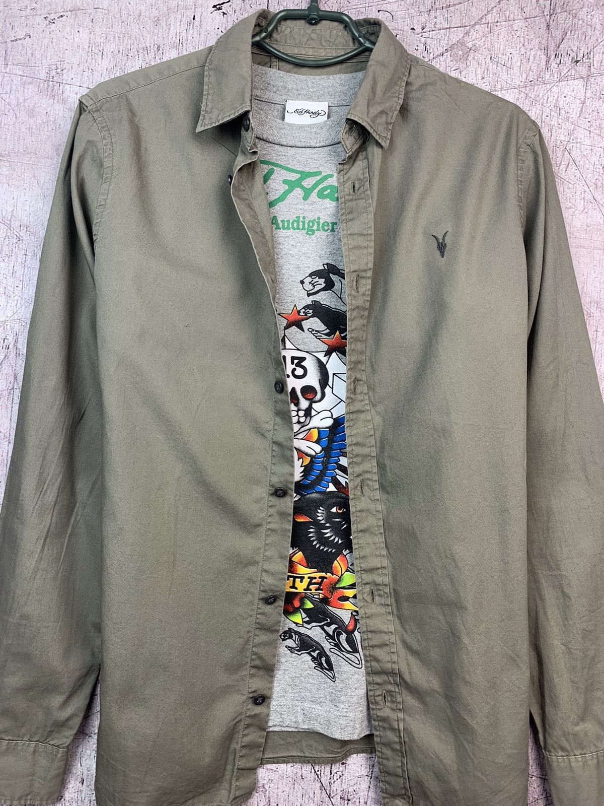 Allsaints × Flannel Allsaints Mens Flannel Redondo Long Sleeve Shirt Size US S / EU 44-46 / 1 - 4 Thumbnail