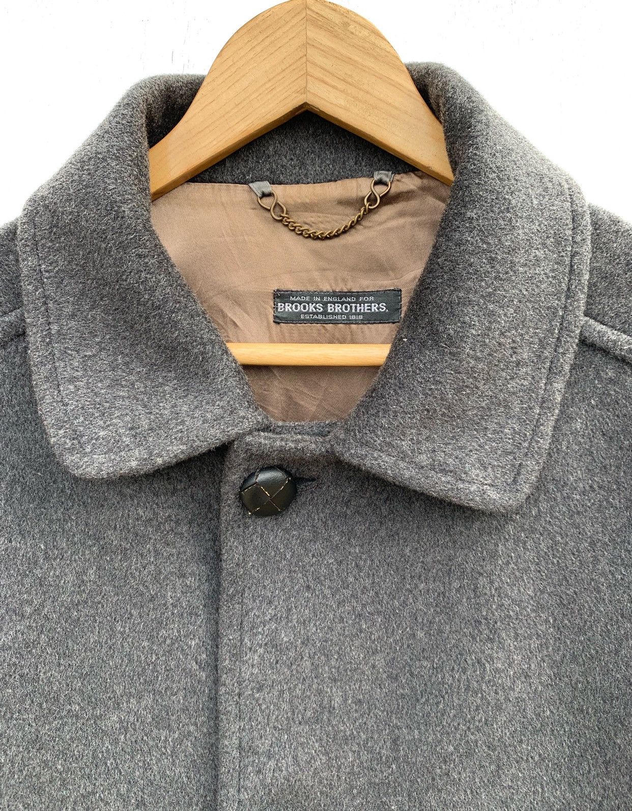 Brooks Brothers × Designer ☃️ Brooks Brothers England Wool Heavy Coat Jacket Size US L / EU 52-54 / 3 - 2 Thumbnail