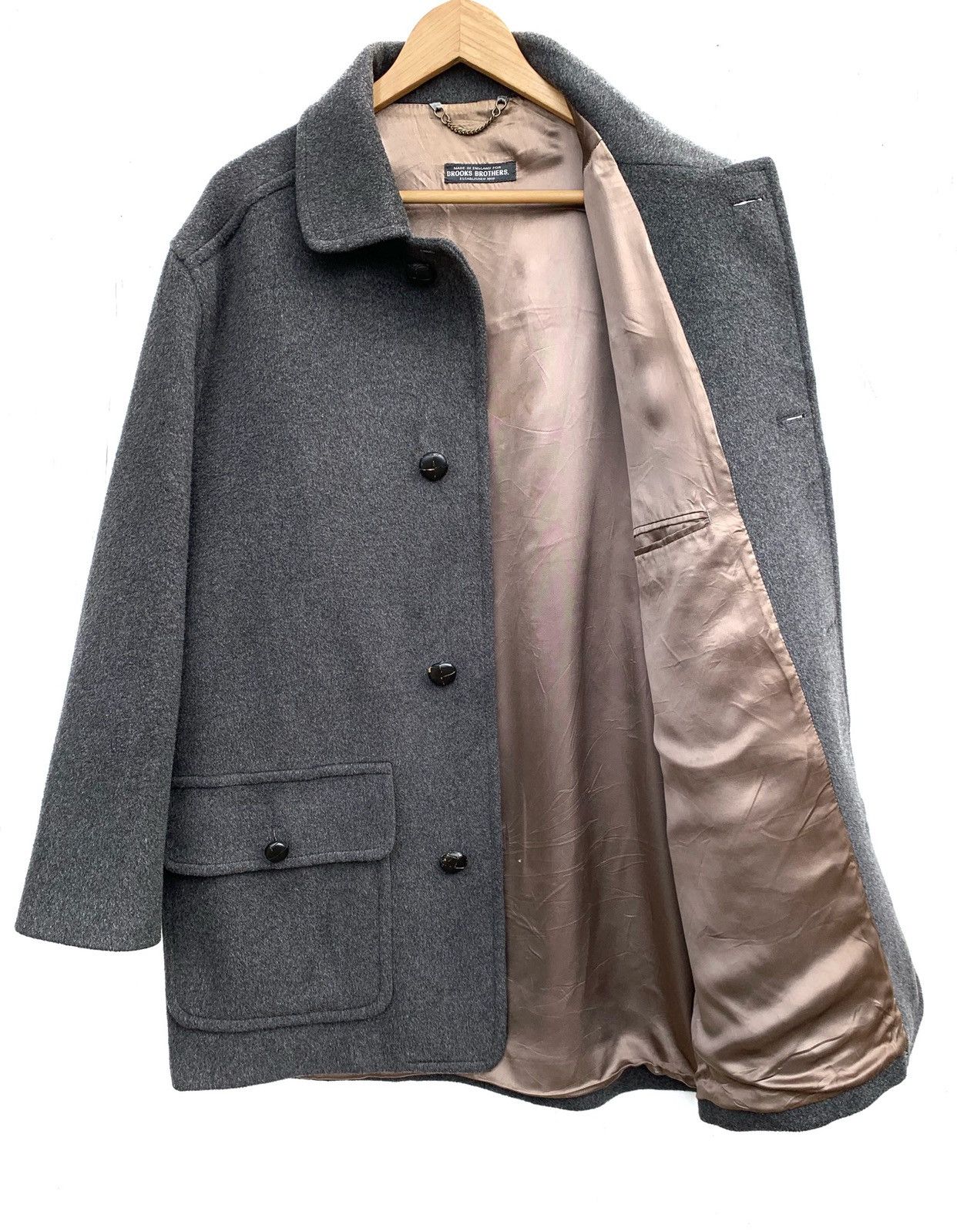 Brooks Brothers × Designer ☃️ Brooks Brothers England Wool Heavy Coat Jacket Size US L / EU 52-54 / 3 - 4 Thumbnail