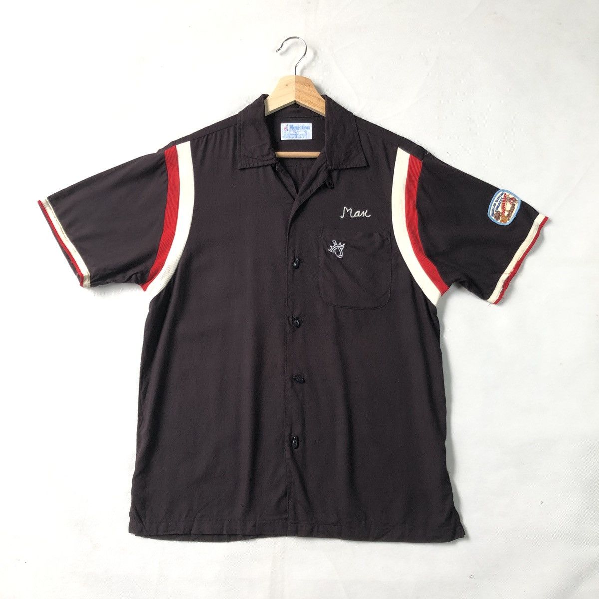 Japanese Brand Rare! Houston Rayon Bowling 60s Design Shirt Chainstitch Size US M / EU 48-50 / 2 - 2 Thumbnail