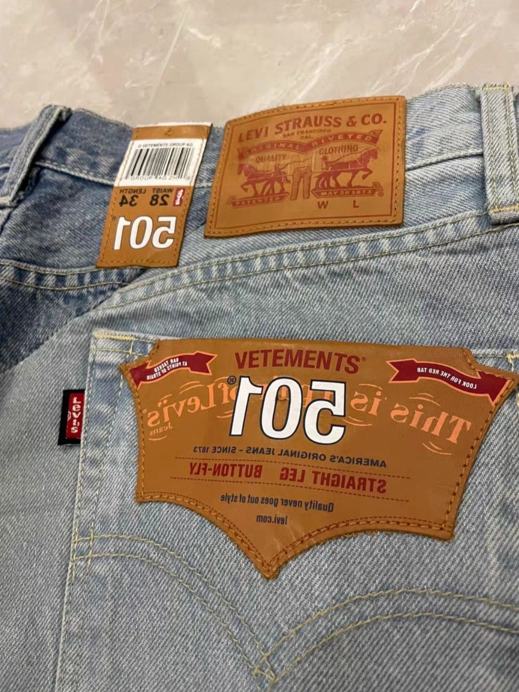 Vetements Vetements Classic 501 Jeans Size US 31 - 3 Thumbnail