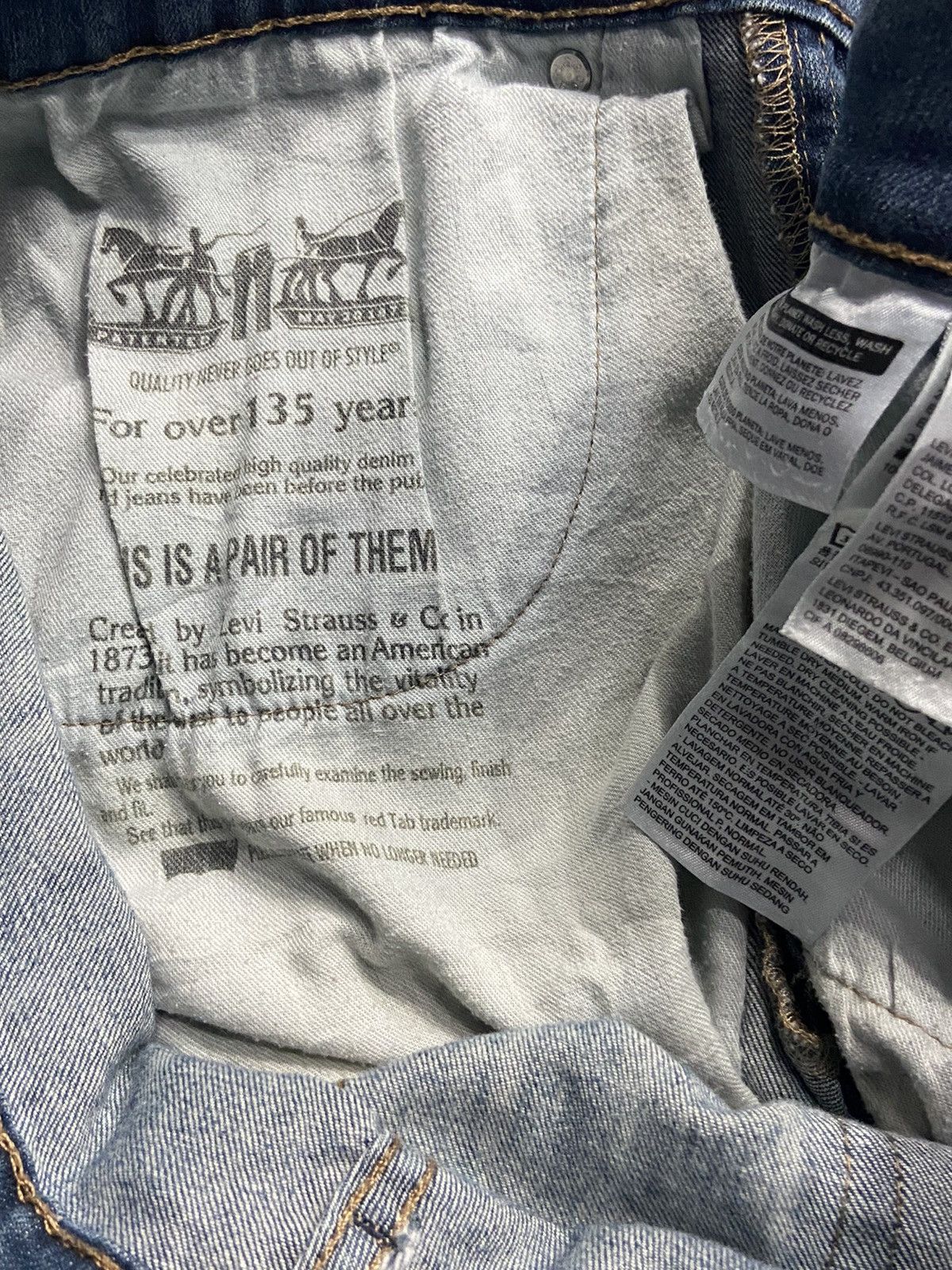 Levi's × Vintage Vintage Levi’s 505 Distressed Blue Wash Denim Pants Size US 36 / EU 52 - 20 Thumbnail