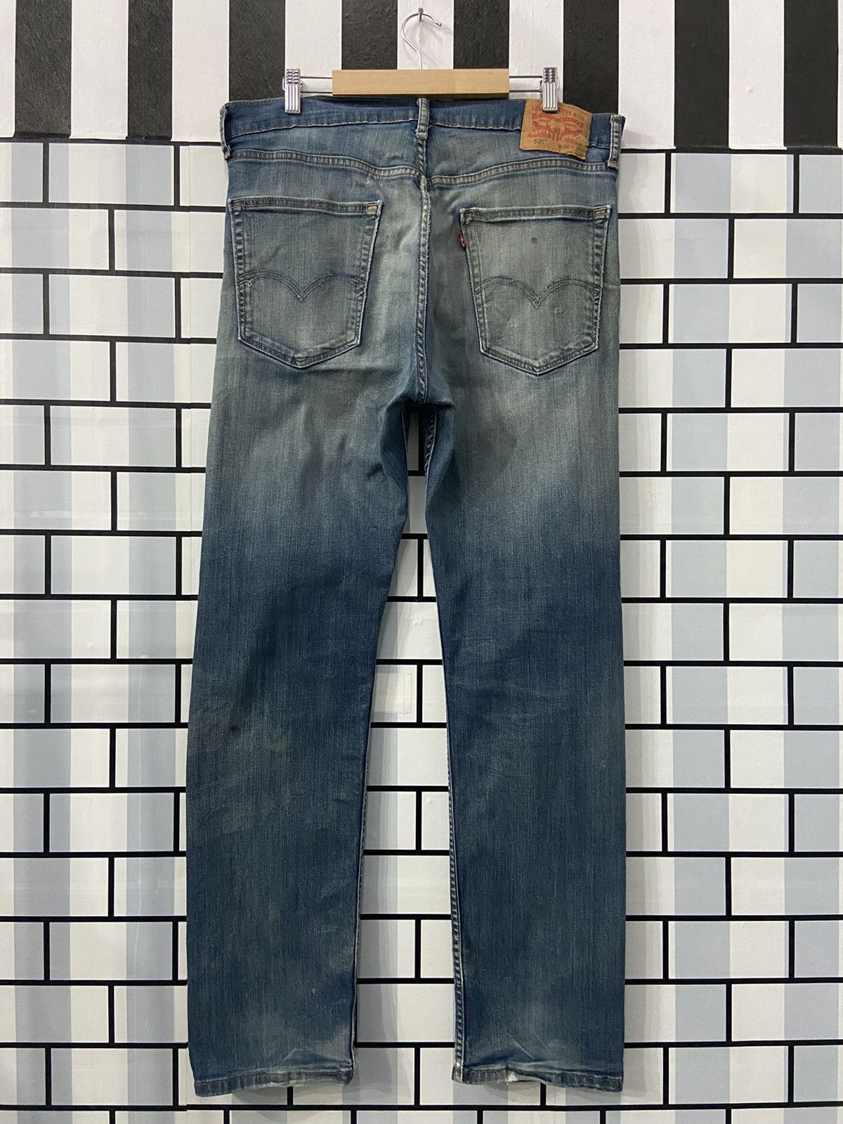 Levi's × Vintage Vintage Levi’s 505 Distressed Blue Wash Denim Pants Size US 36 / EU 52 - 2 Thumbnail