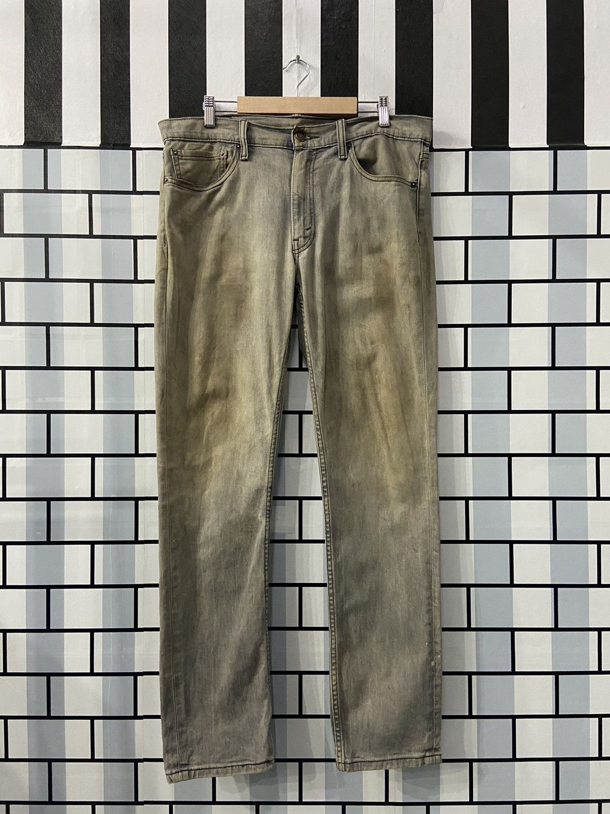 Levi's × Vintage Vintage Levi’s 511 Dirty Grey Denim Pants 36X34 Size US 36 / EU 52 - 1 Thumbnail