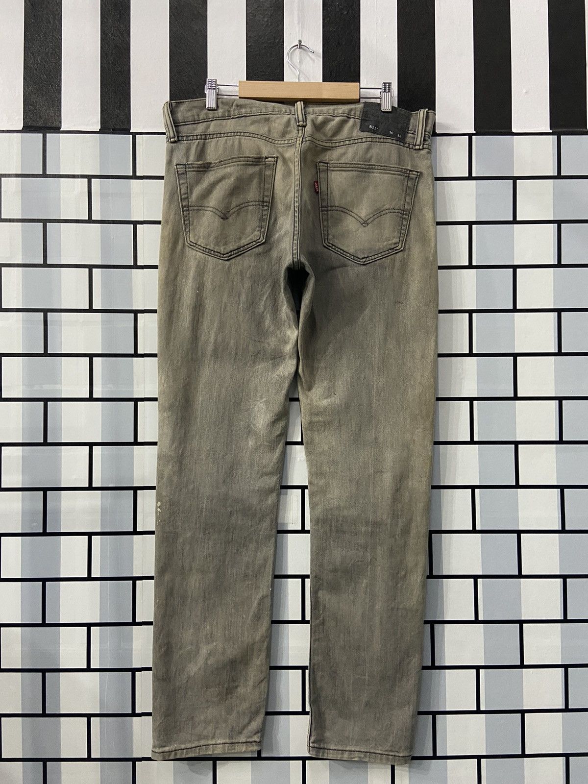Levi's × Vintage Vintage Levi’s 511 Dirty Grey Denim Pants 36X34 Size US 36 / EU 52 - 2 Thumbnail