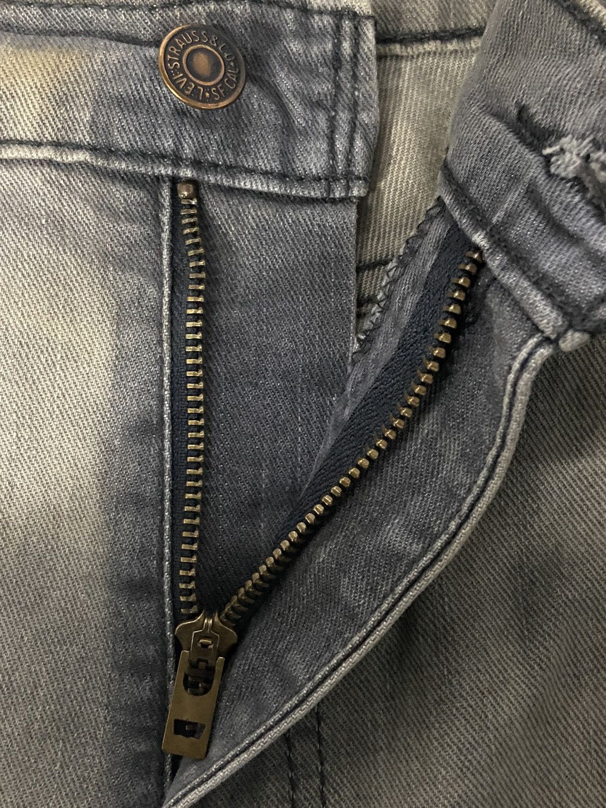Levi's × Vintage Vintage Levi’s 511 Dirty Grey Denim Pants 36X34 Size US 36 / EU 52 - 18 Thumbnail