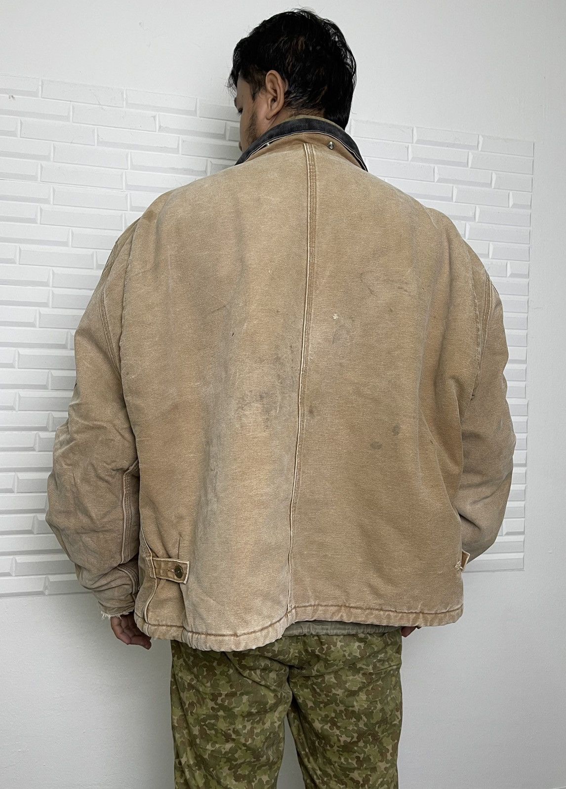 Carhartt Vintage Distressed Sun Faded Carhartt Detroit Jacket Size US XXL / EU 58 / 5 - 13 Thumbnail