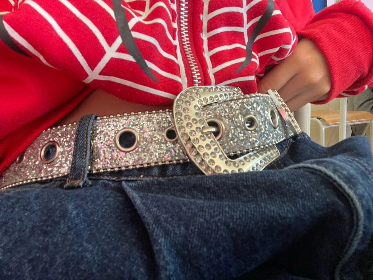 Other Silver Shine Rhinestone Waist Belt Size ONE SIZE - 4 Thumbnail