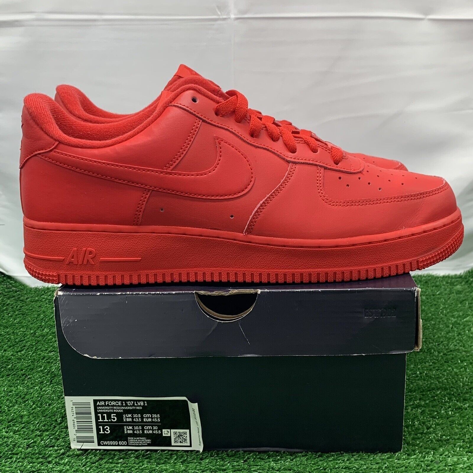 Nike Nike Air Force 1 LV8 Low Triple Red OG Sneakers CW6999-600 | Grailed