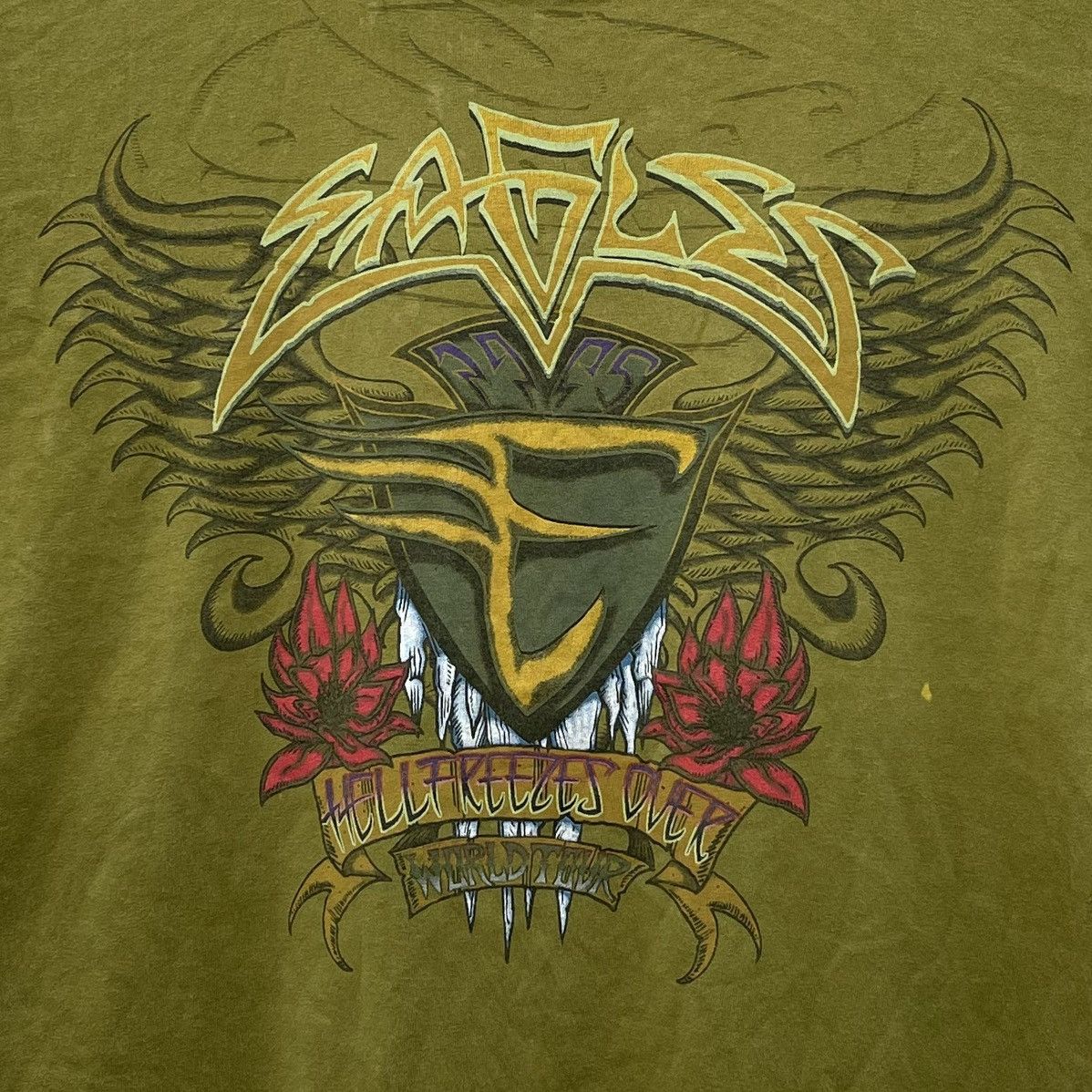 Band Tees Vintage 90s EAGLES Band Shirt Hell Freezes Over Wold Tour Size US L / EU 52-54 / 3 - 2 Thumbnail