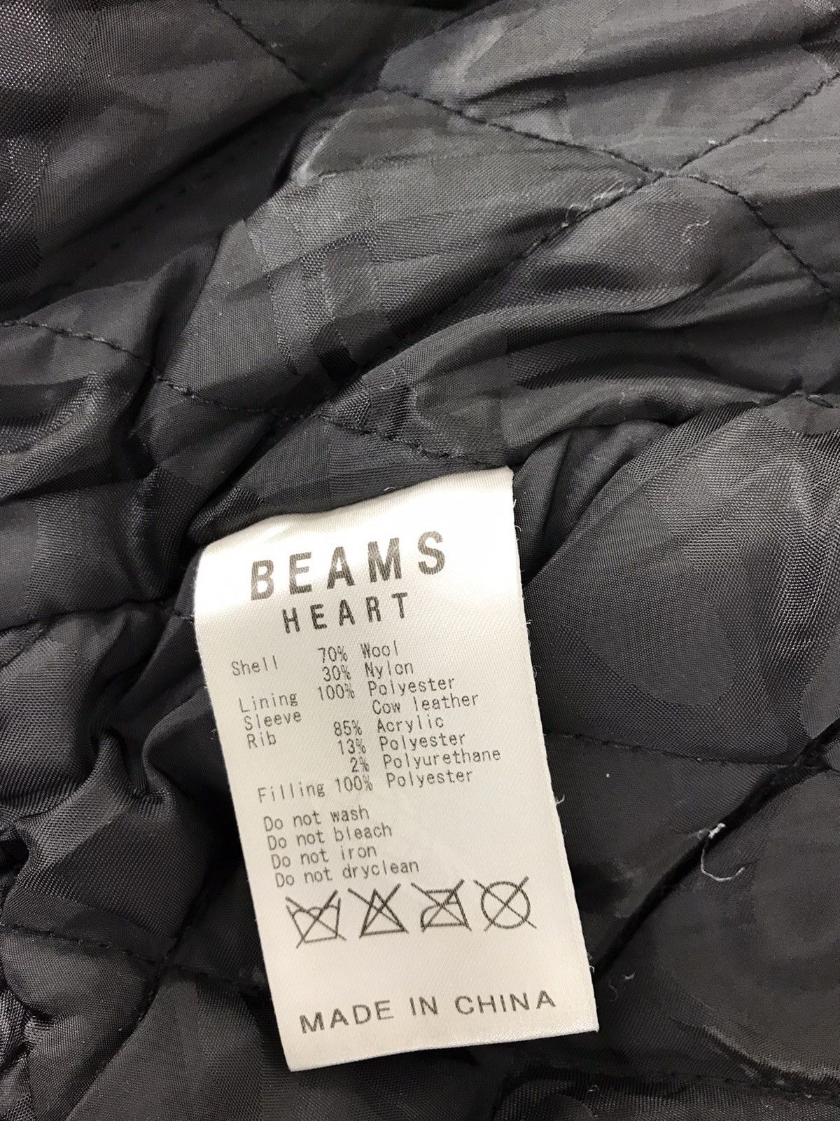 Beams Plus Vintage Varsity Jacket Beams Heart Wool Cow Leather Sleeve Size US S / EU 44-46 / 1 - 5 Thumbnail