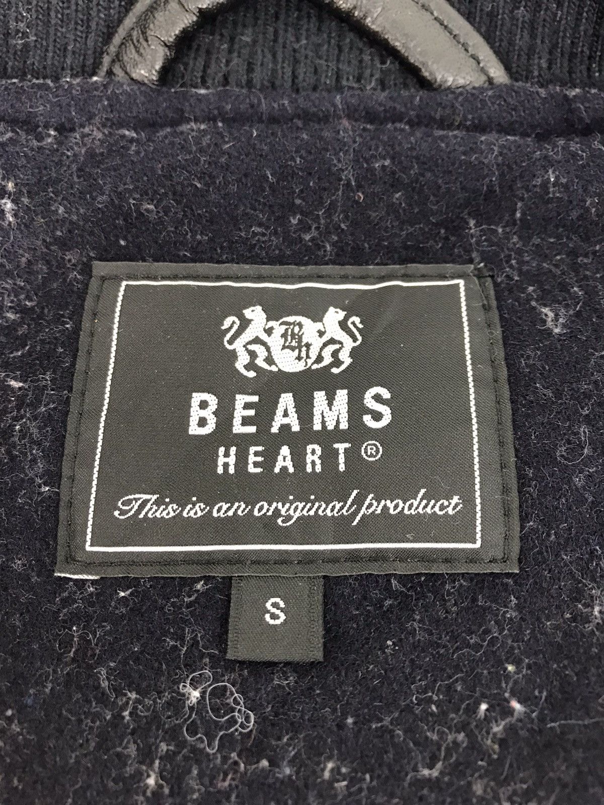 Beams Plus Vintage Varsity Jacket Beams Heart Wool Cow Leather Sleeve Size US S / EU 44-46 / 1 - 4 Thumbnail