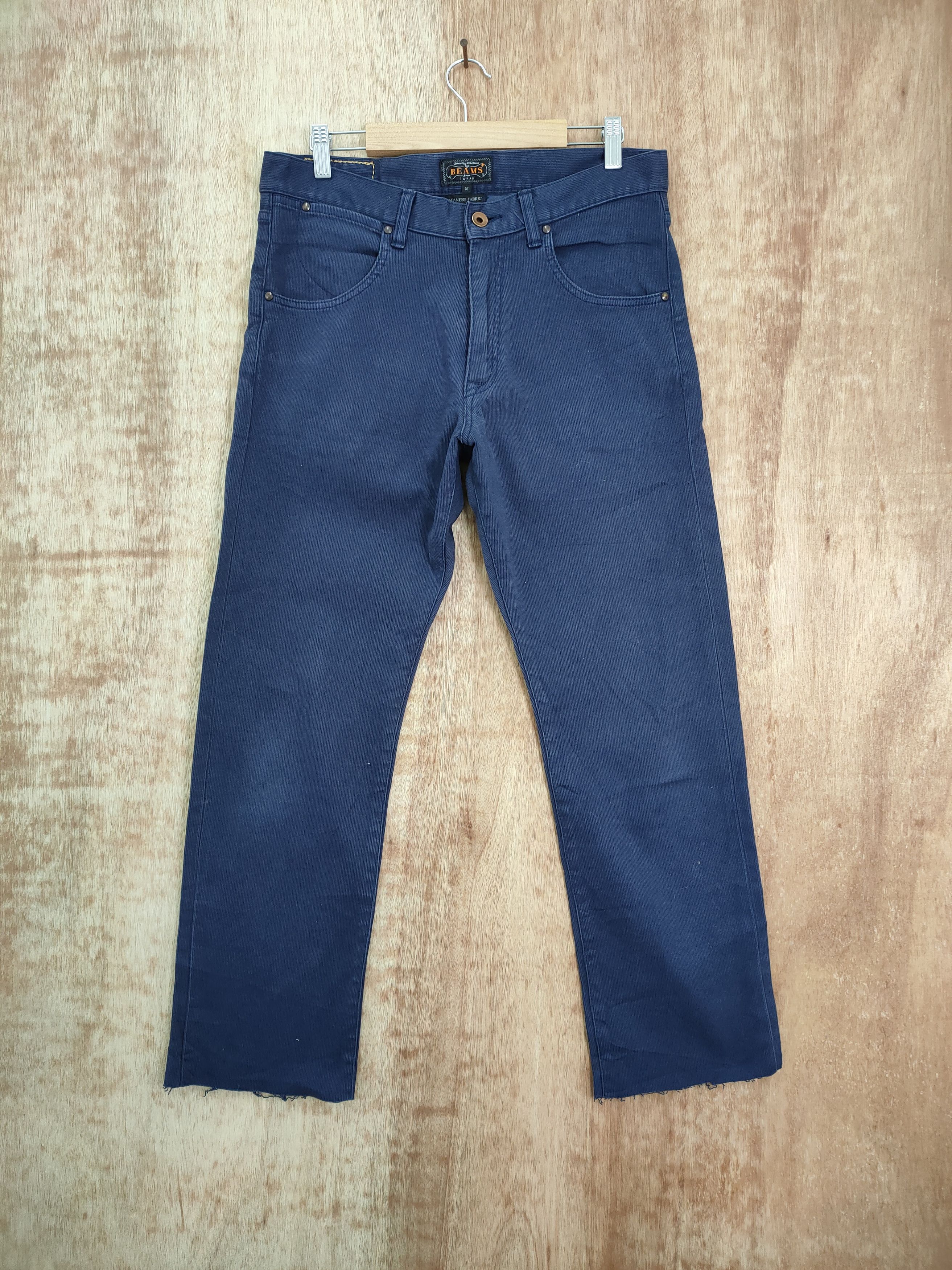 image of Beams Plus Beam Blue Black Faded Pants, Men's (Size 32)