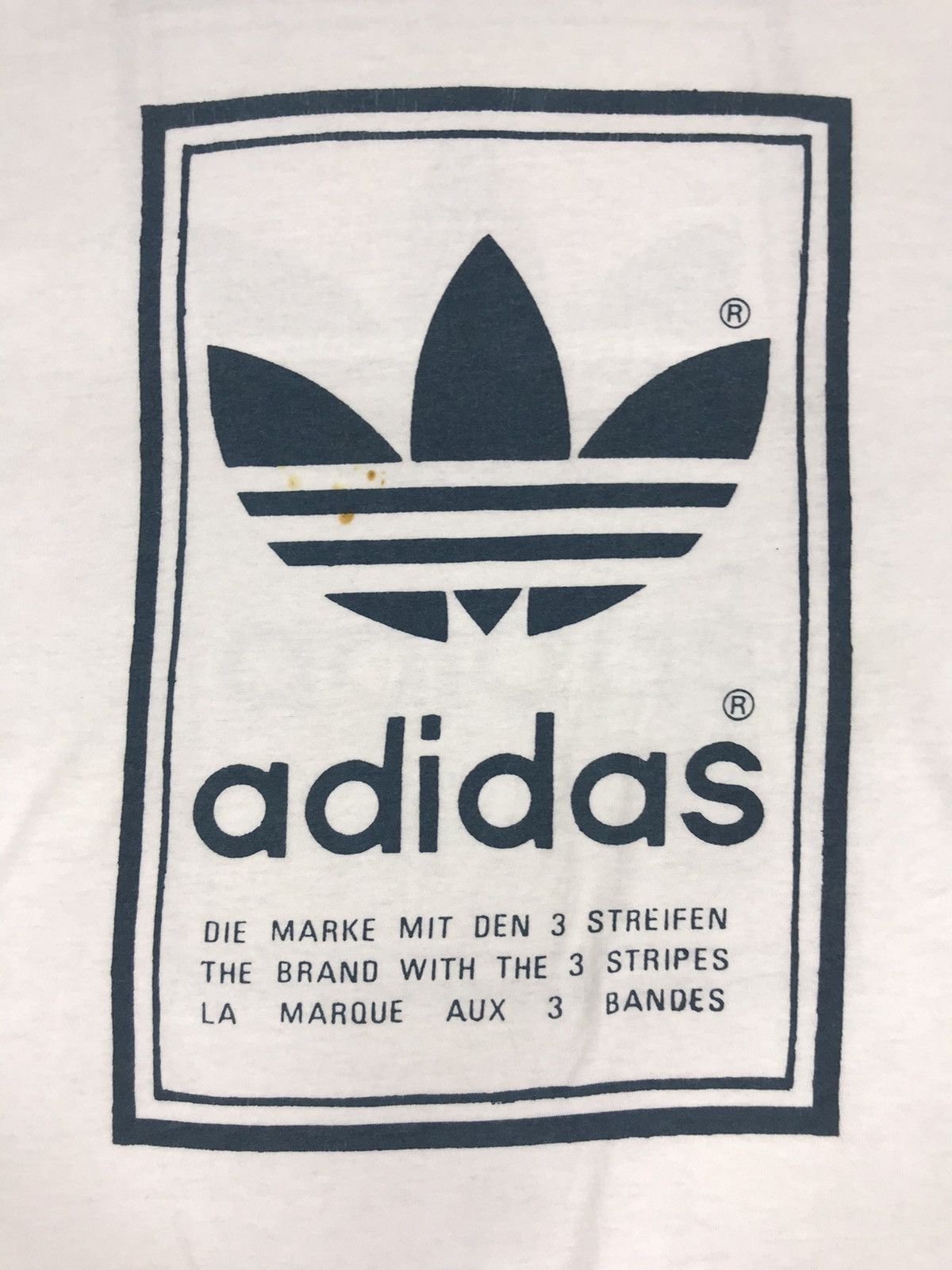 Adidas Vintage 90s Adidas Trefoil Big Logo Spell Out Tee Size US XL / EU 56 / 4 - 3 Thumbnail