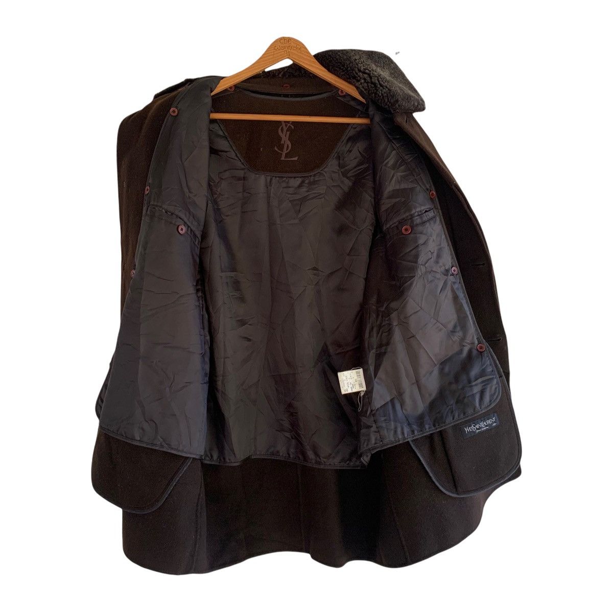 Yves Saint Laurent Yves Saint Laurent Wool Coat Jacket Size US L / EU 52-54 / 3 - 3 Thumbnail