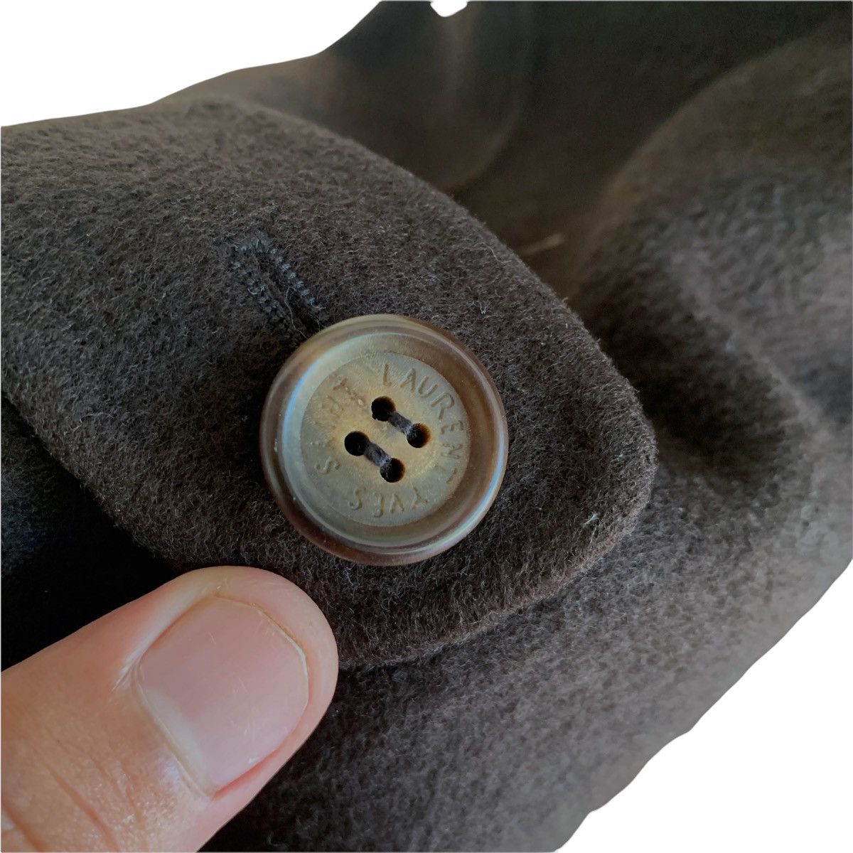 Yves Saint Laurent Yves Saint Laurent Wool Coat Jacket Size US L / EU 52-54 / 3 - 11 Thumbnail