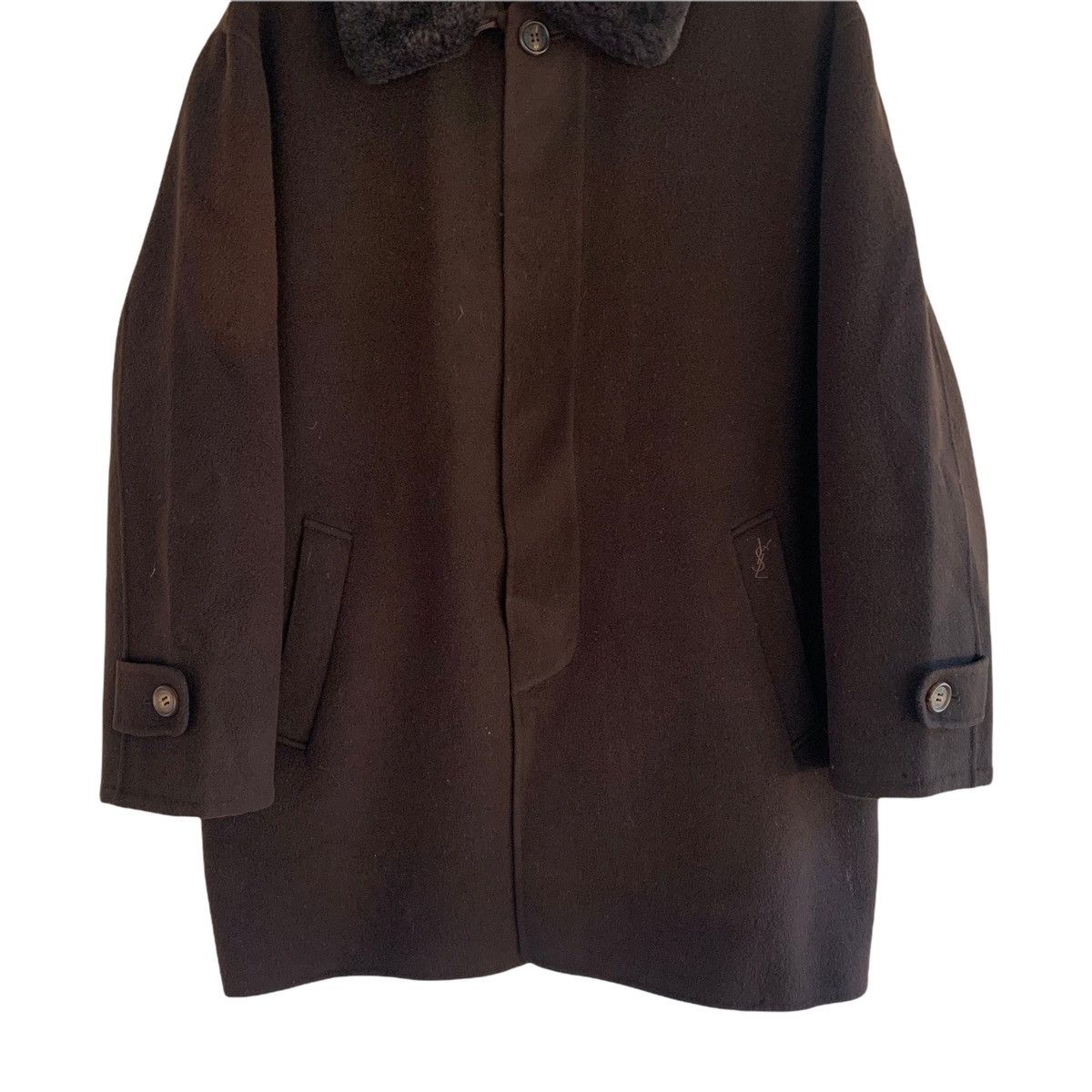Yves Saint Laurent Yves Saint Laurent Wool Coat Jacket Size US L / EU 52-54 / 3 - 4 Thumbnail