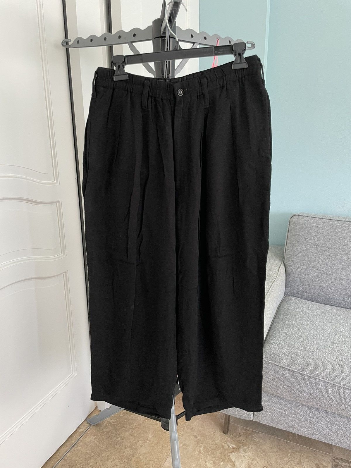 image of Yohji Yamamoto YYPH Rayon Trousers in Black, Men's (Size 31)