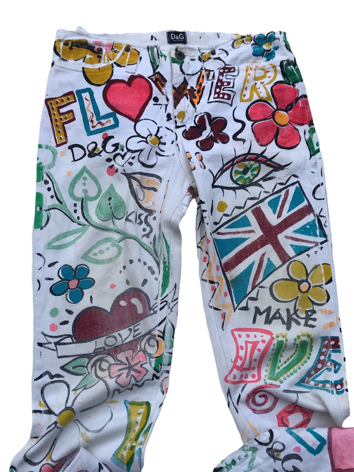Dolce & Gabbana Dolce & Gabbana Hand Painted Pants Size US 30 / EU 46 - 10 Thumbnail