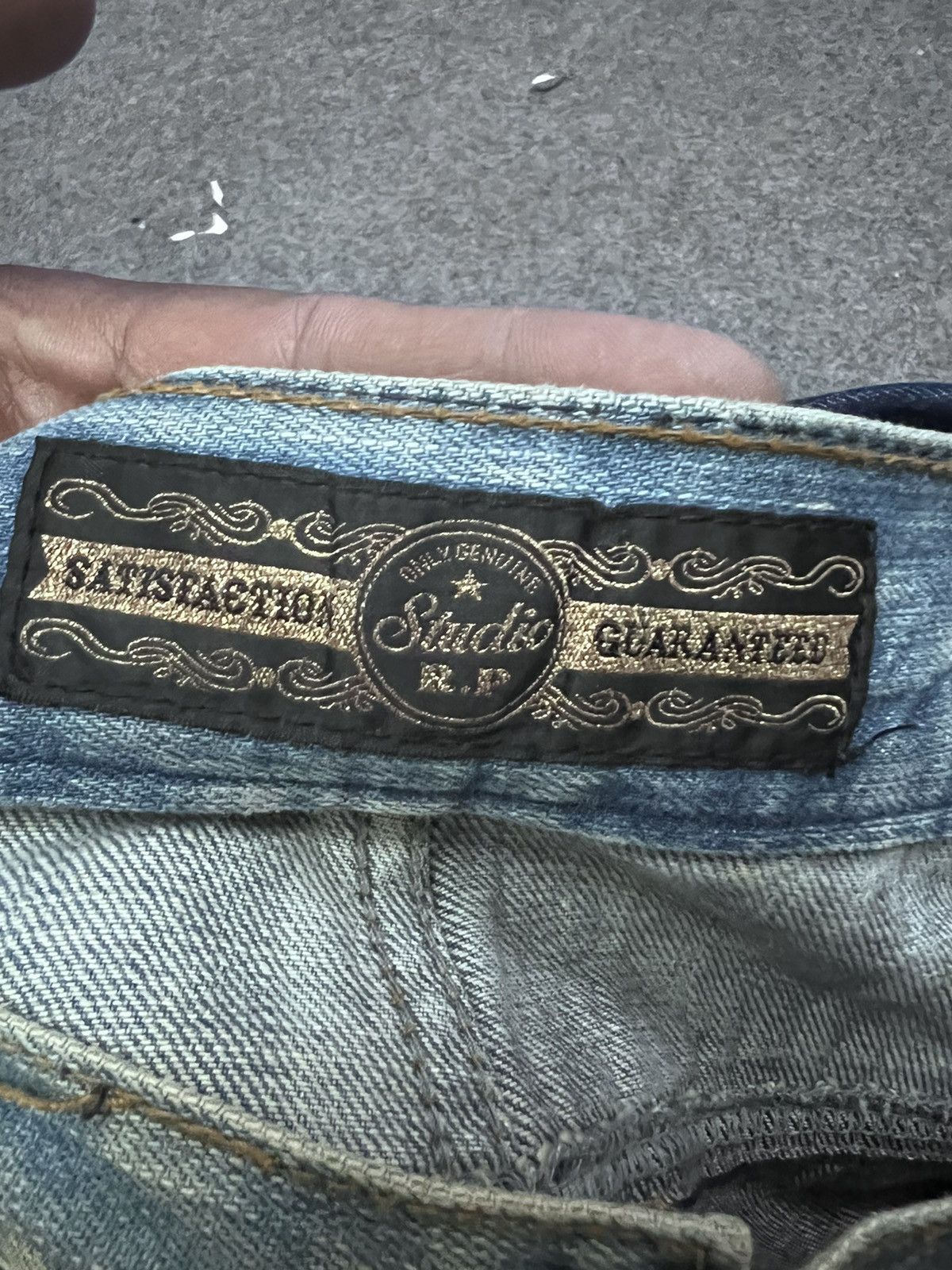 Japanese Brand RARE💥LIMITED DESING THRASHED RUSTY DENIM PANT Size US 34 / EU 50 - 10 Thumbnail