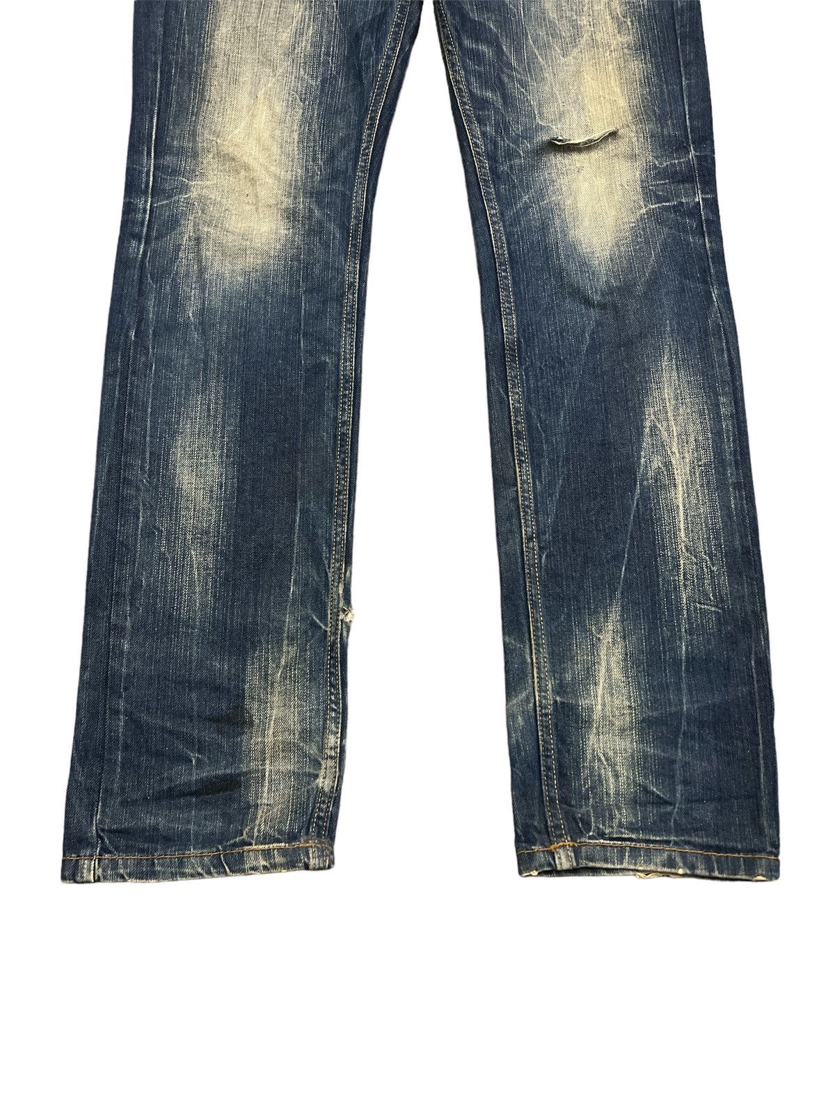 Japanese Brand RARE💥LIMITED DESING THRASHED RUSTY DENIM PANT Size US 34 / EU 50 - 5 Thumbnail