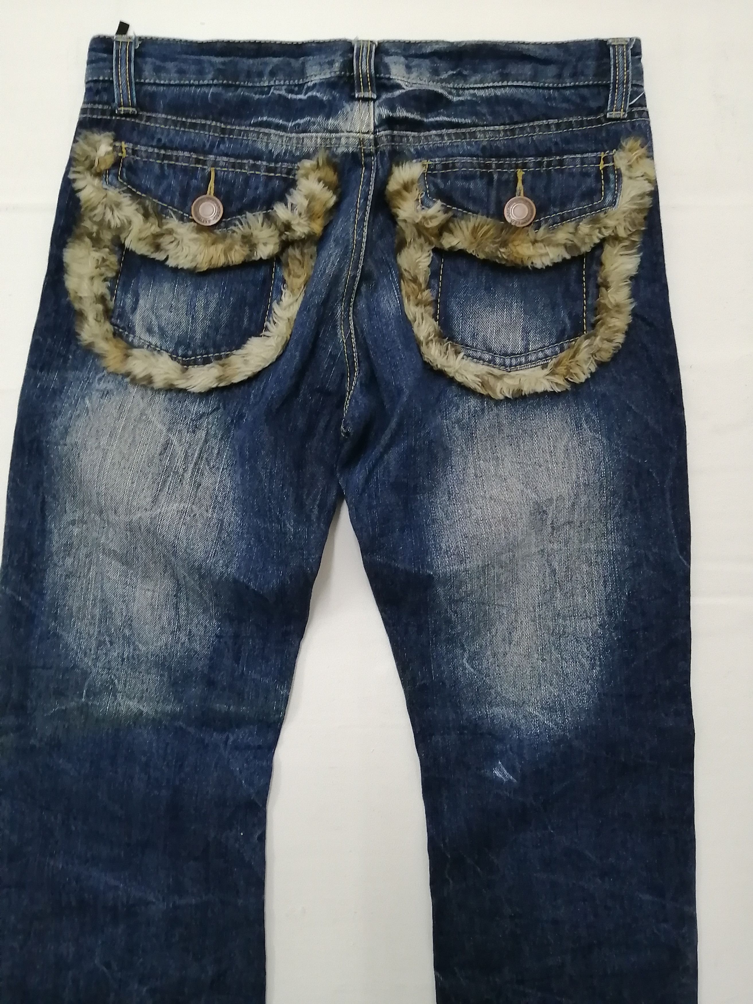 Japanese Brand Japanese Brand Nice Design Distressed Lower Rise Jeans Size 32" / US 10 / IT 46 - 4 Thumbnail