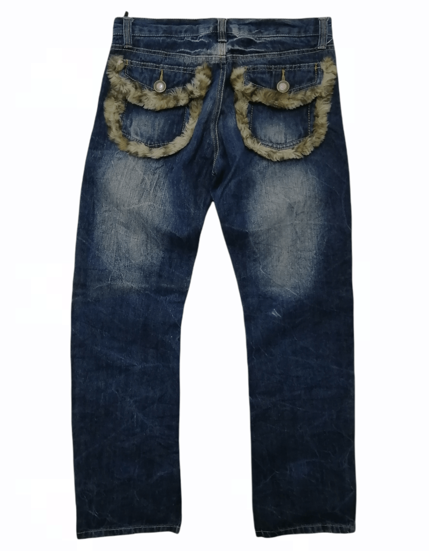 Japanese Brand Japanese Brand Nice Design Distressed Lower Rise Jeans Size 32" / US 10 / IT 46 - 2 Thumbnail