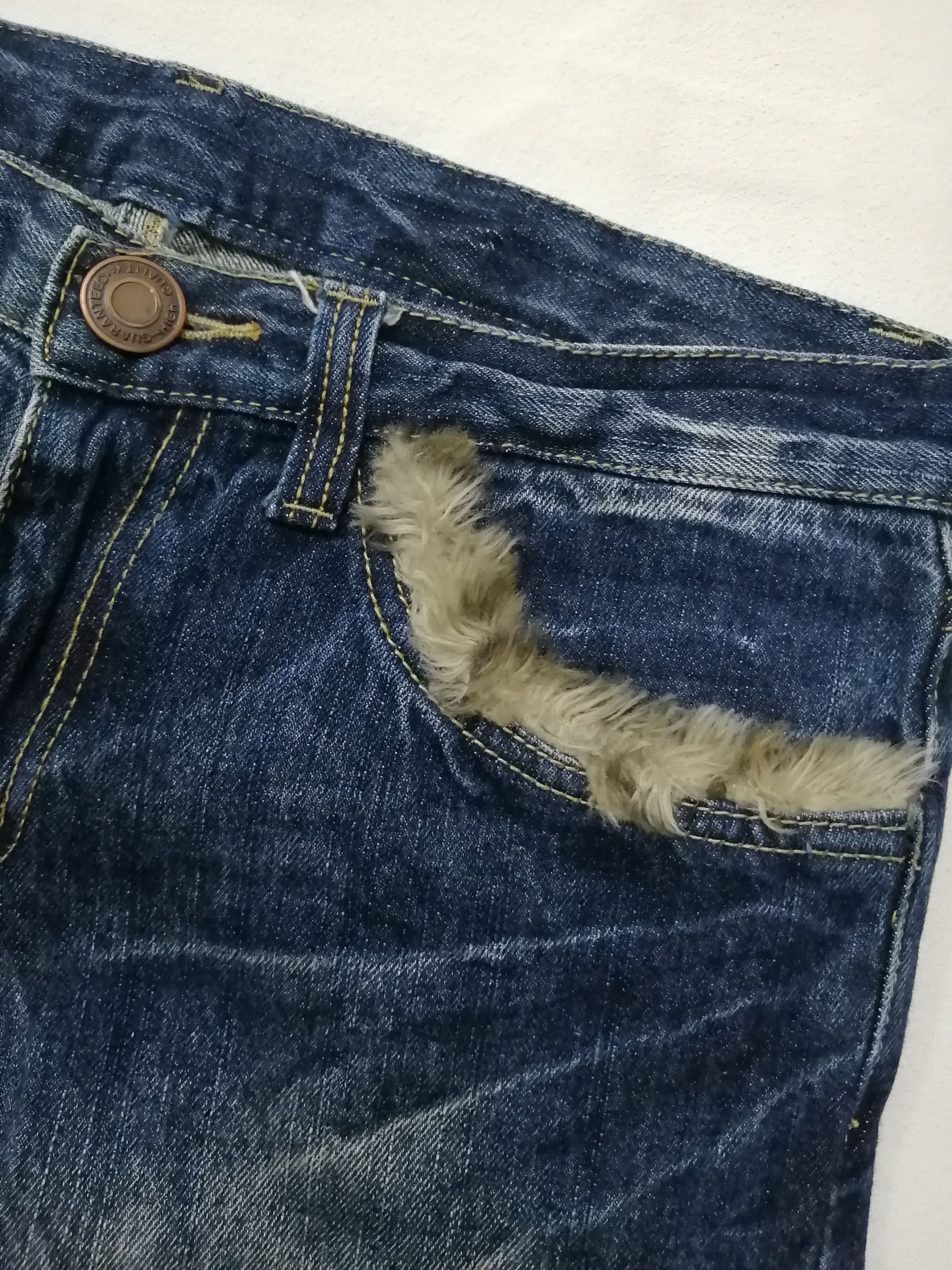 Japanese Brand Japanese Brand Nice Design Distressed Lower Rise Jeans Size 32" / US 10 / IT 46 - 6 Thumbnail